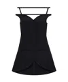Courrèges Ellipse Bustier Mini Dress In Black
