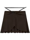 Courrèges Ellipse Mini Skirt In 褐色