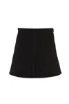 Courrèges Ellipse Tailored Crepe Mini Skirt In Black