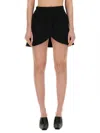 Courrèges Ellipse Twill Mini Skirt In Black