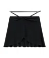 Courrèges Slash Ellipse Crepe Jerse Mini Skirt Clothing In Black