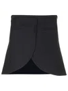 Courrèges Ellipse Tailored Crepe Mini Skirt In Black