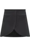 Courrèges Ellipse Black Twill Mini Skirt