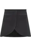 Courrèges Ellipse Black Twill Mini Skirt