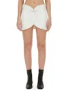 Courrèges Ellipse Buckled Curved Miniskirt