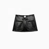 Courrèges Courreges Black Vinyl Mini Skirt In Black