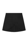 Courrèges Ellipse Tailored Crepe Mini Skirt In Black