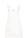 Courrèges Knee Length Dress With Faux Pocket Detail In White