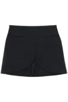 Courrèges Ellipse Tailored Crepe Mini Skirt In Black