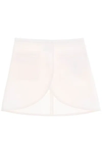 Courrèges Ellipse Mini Skirt In White