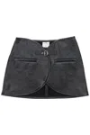 Courrèges Courreges Ellipse Vinyl Mini Skirt In Black