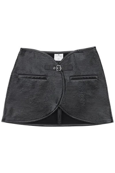 COURRÈGES ELLIPSE VINYL MINI SKIRT