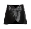 Courrèges Courreges Ellipse Vinyl Mini Skirt In Black