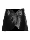 Courrèges Courreges Ellipse Vinyl Mini Skirt In Black