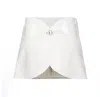 Courrèges Ellipse Buckle-strap Denim Miniskirt In White