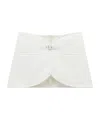 Courrèges Ellipse Buckled Curved Miniskirt In White