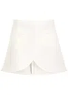 Courrèges High Waist Wrap Skirt With Seam Detailing In Ecru