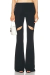 Courrèges Ellipse Zip Crepe Jersey Bootcut Pant In Black