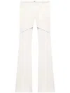 Courrèges Ellipse Zipped Twill Trousers In White