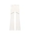Courrèges Ellipse Zipped Twill Trousers In White
