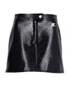 Courrèges Reedition Vinyl Mini Skirt In Black