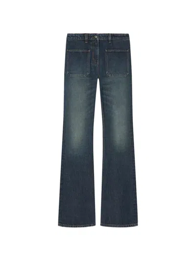 Courrèges Embroidered Ac Logo Denim In Blue