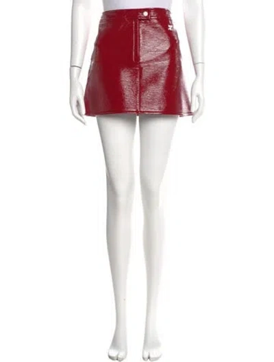 Pre-owned Courrèges Embroidered Accent Mini Skirt In Red