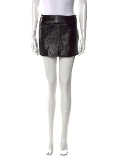 Pre-owned Courrèges Embroidered Accent Mini Skirt In Black
