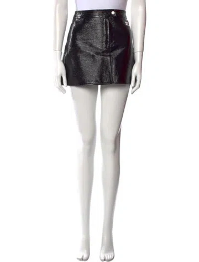 Pre-owned Courrèges Embroidered Accent Mini Skirt In Black