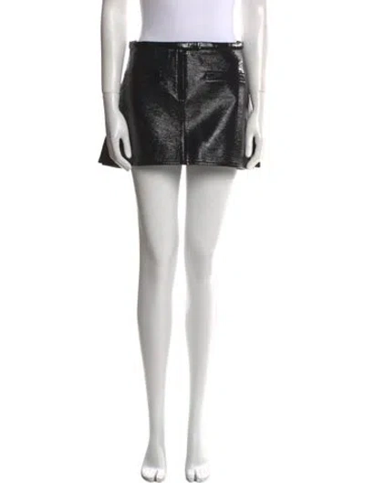 Pre-owned Courrèges Embroidered Accent Mini Skirt In Black