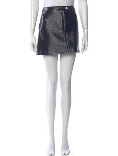 Pre-owned Courrèges Embroidered Accent Mini Skirt In Black
