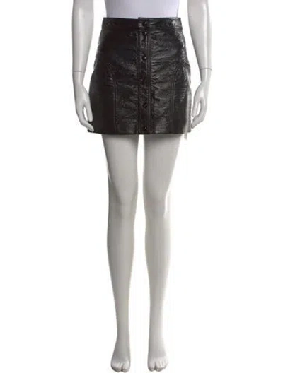 Pre-owned Courrèges Embroidered Accent Mini Skirt In Black