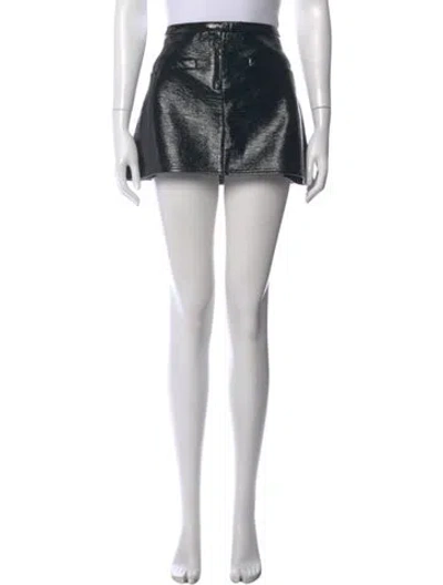 Pre-owned Courrèges Embroidered Accent Mini Skirt In Black
