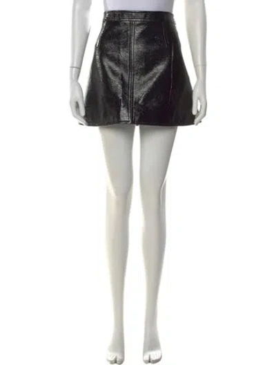 Pre-owned Courrèges Embroidered Accent Mini Skirt In Black