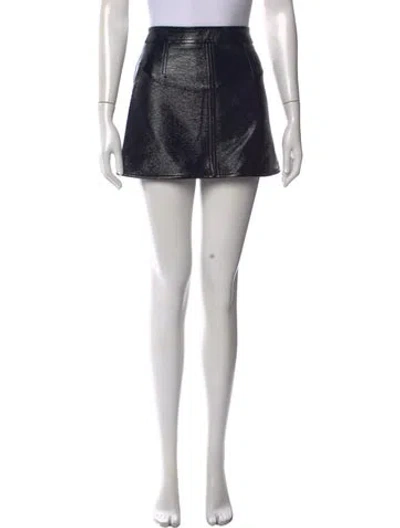 Pre-owned Courrèges Embroidered Accent Mini Skirt In Black