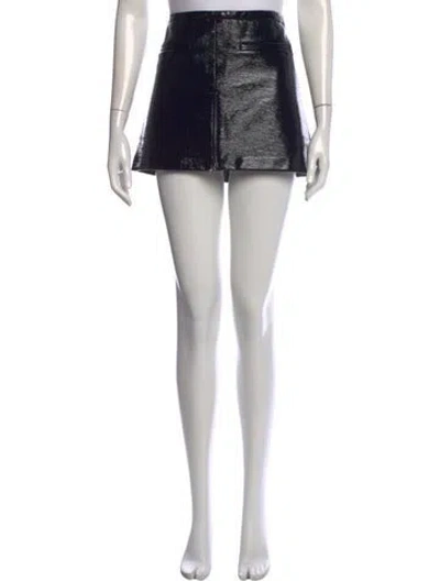 Pre-owned Courrèges Embroidered Accent Mini Skirt In Black