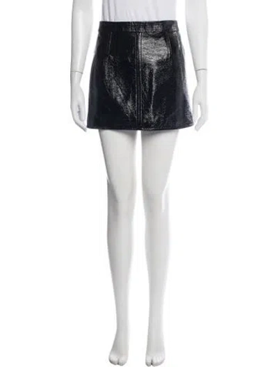 Pre-owned Courrèges Embroidered Accent Mini Skirt In Black
