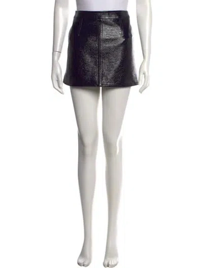 Pre-owned Courrèges Embroidered Accent Mini Skirt In Black