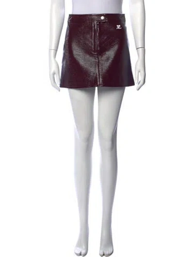Pre-owned Courrèges Embroidered Accent Mini Skirt In Black