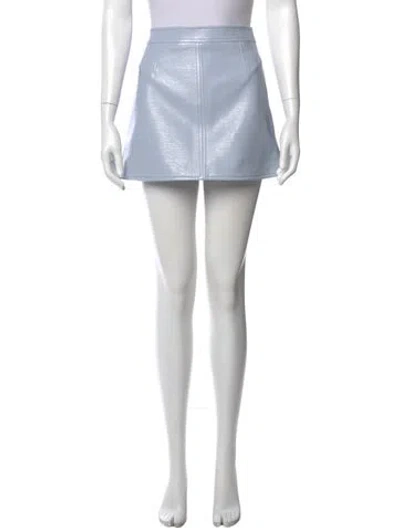 Pre-owned Courrèges Embroidered Accent Mini Skirt In Blue