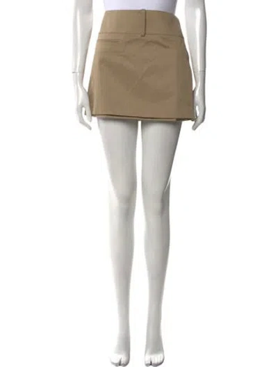 Pre-owned Courrèges Embroidered Accent Mini Skirt In Neutral