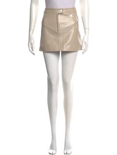 Pre-owned Courrèges Embroidered Accent Mini Skirt In Neutral