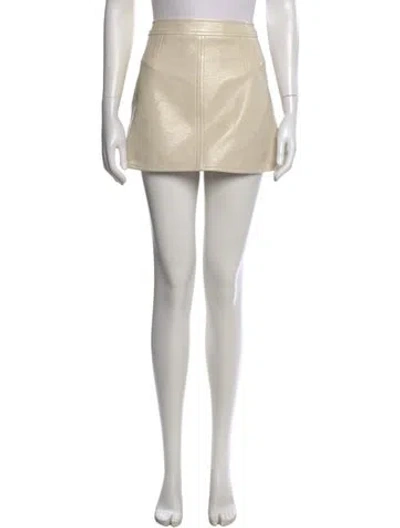 Pre-owned Courrèges Embroidered Accent Mini Skirt In Neutral
