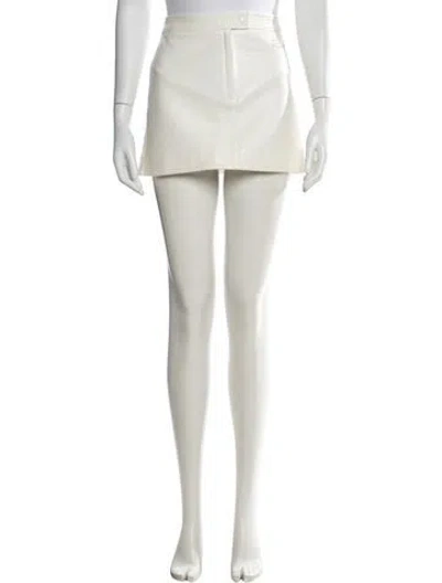 Pre-owned Courrèges Embroidered Accent Mini Skirt In Neutral