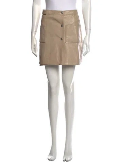 Pre-owned Courrèges Embroidered Accent Mini Skirt In Neutrals