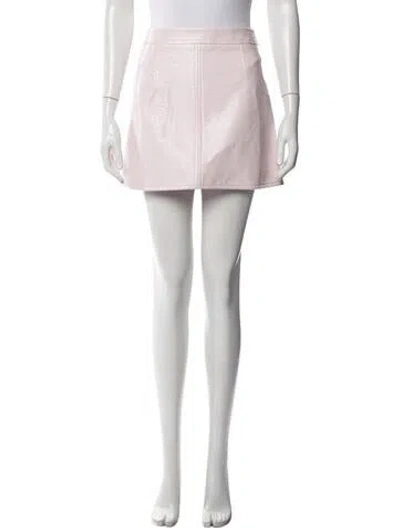 Pre-owned Courrèges Embroidered Accent Mini Skirt In Pink