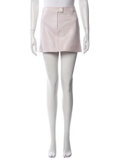 Pre-owned Courrèges Embroidered Accent Mini Skirt In Pink