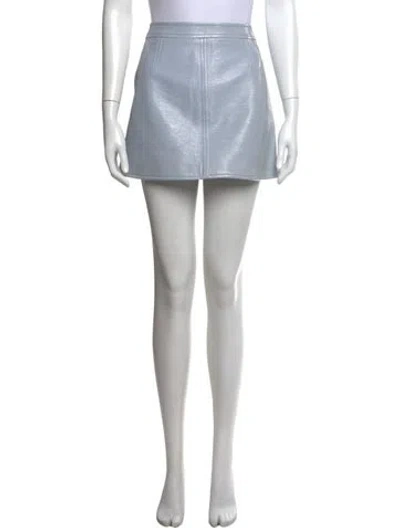 Pre-owned Courrèges Embroidered Accent Mini Skirt In Purple