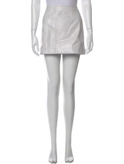 Pre-owned Courrèges Embroidered Accent Mini Skirt W/ Tags In Gray