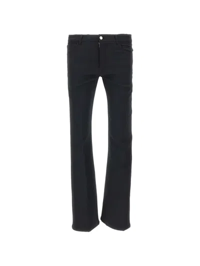 Courrèges Embroidered Bootcut Trousers In Blue